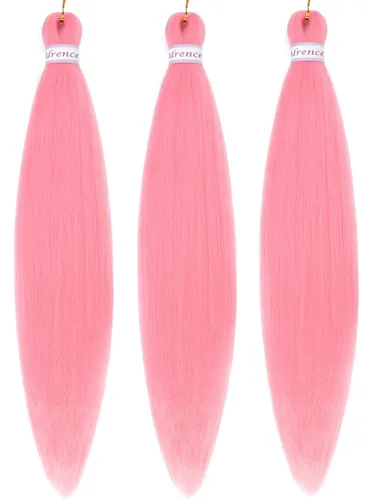 Miniatura 87 de Alrence Cabello estirado para hacer trenzas, trenza larga de 30 pulgadas, 8 paquetes, extensiones profesionales de trenzado de cabello sintético, 1b#