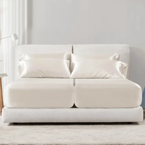 Miniatura 62 de Madison Park Essentials Juego de 2 fundas de almohada de satén para cabello y piel, lujosamente suave, sedosa con brillo natural, fresca al tacto