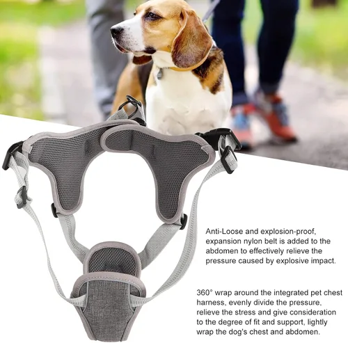 Miniatura 8 de No Pull Dog Harness Adjustable Reflective Vest for Medium/Large Dogs Gentle Chest & Back Support Harness Easy On - Off with Quick Lock Buckle
