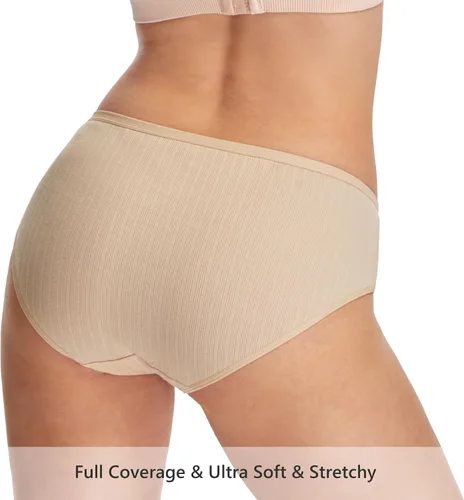 Miniatura 4 de HBselect Ropa interior de maternidad, paquete de 6 unidades para embarazo, posparto, ropa interior de algodón posparto, bragas de maternidad