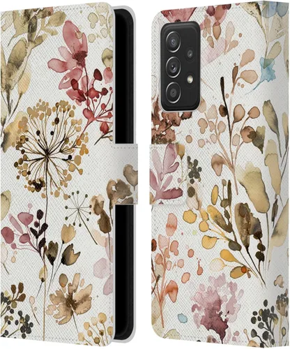 Miniatura 12 de Head Case Designs Officially Licensed Ninola Gold Plants Wild Grasses Leather Wallet Case Compatible with Samsung Galaxy A53 5G (2022)
