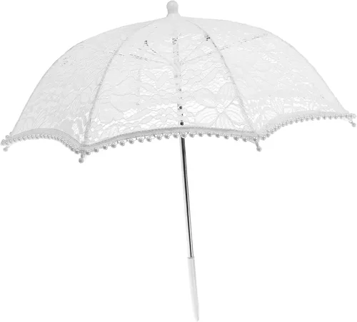 Miniatura 6 de ERINGOGO 2pcs Lace Umbrella Travel Umbrellas Wedding Umbrellas for Rain Bulk Umbrellas Lace Sun Umbrella Mini Lace Umbrella Princess Umbrella Flower
