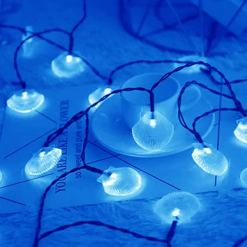 Miniatura 4 de Luces solares de estrella de mar, impermeables, de 15.7 pies, 20 luces LED de noche con estrellas de mar y océano, mar, mundo, luces de noche