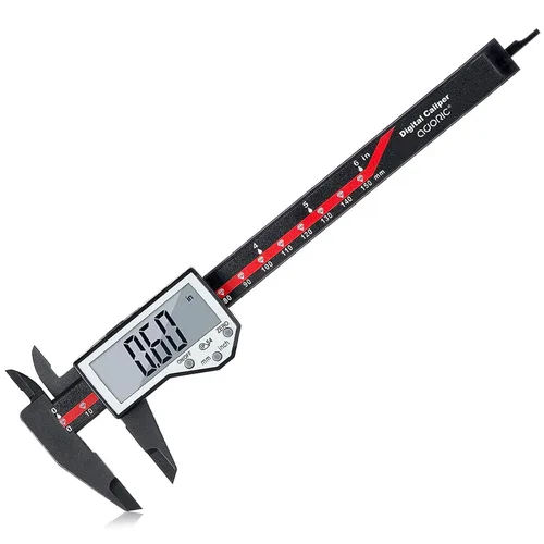Miniatura 11 de Adoric - Calibrador digital electrónico, calibre digital electrónico con cuerpo de acero inoxidable y pantalla LCD grande 0-6 pulgadas Plateado