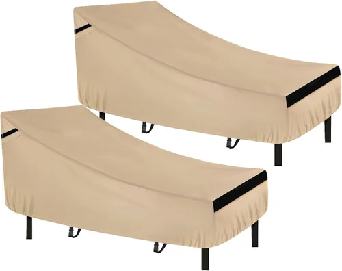 Miniatura 8 de NEVERLAND Funda para silla de patio – Fundas de tumbona impermeables para exteriores con material resistente, 420D impermeable para sillas
