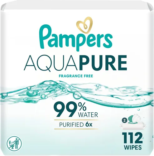 Miniatura 21 de Pampers Aqua Pure Toallitas para bebé, 99% agua, sin fragancia, 336 toallitas para bebé en total (6 paquetes con tapa de apertura)