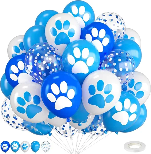 Miniatura 20 de Globos de látex azul marino, azul oscuro, verde y blanco, 12 pulgadas, con cinta para cumpleaños, baby shower, safari en la selva, decoraciones