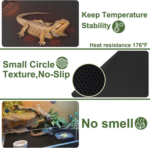 Miniatura 4 de Alfombra de Reptil, Alfombrilla de Reptil, Dragón Barbudo, Sustrato de Gecko Leopardo, Piso para Tanque de Dragón Barbudo, Serpiente, Cama