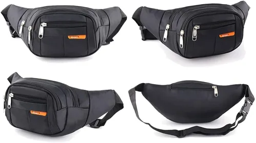 Miniatura 3 de Yerchic Riñonera de viaje, Negro, S