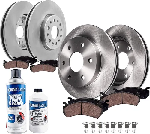 Miniatura 30 de Detroit Axle - Kit de frenos para Toyota Camry 2005-2006 [modelos XLE SE], frenos de disco Rotores Pastillas de freno de cerámica Reemplazo: 11.65