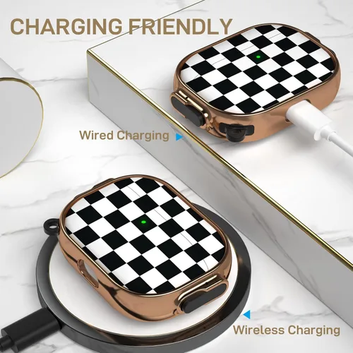 Miniatura 5 de Maxjoy Funda para AirPods Pro de 2ª/1ª generación con cerradura, bonita funda para AirPods Pro 2, funda protectora dura para AirPod Pro para mujeres