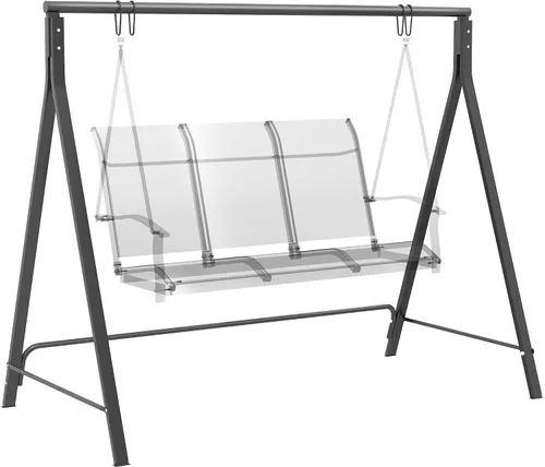 Outsunny Soporte de columpio de metal para porche, marco de columpio resistente, solo soporte para silla colgante, capacidad de peso de 528 libras,