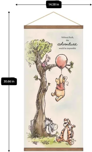 Miniatura 6 de Open Road Brands Disney Winnie the Pooh Adventure Banner Colgante de Lona - Decoración de Pared Divertida de Pooh y Amigos para el Hogar