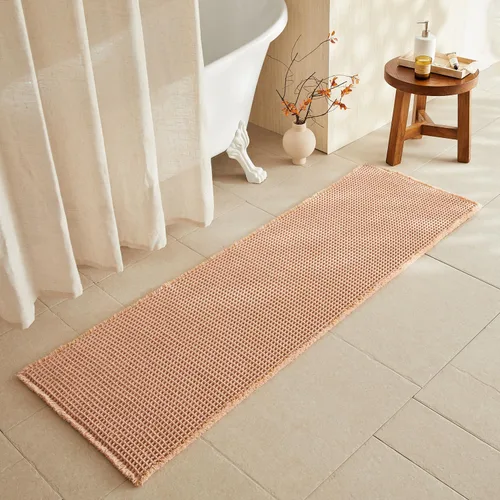 Miniatura 138 de TYUU Tapete de baño estilo gofre, tapete de baño bohemio, antideslizante, lavable, súper absorbente, de secado rápido, bonito tapete de baño
