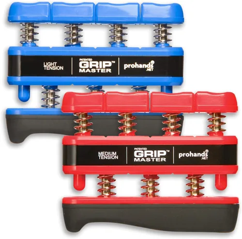 Miniatura 20 de Prohands Gripmaster - Ejercitador de mano (fortalecedor de agarre de mano), con resorte, sistema de pistón de dedos, aislamiento y ejercicio de cada