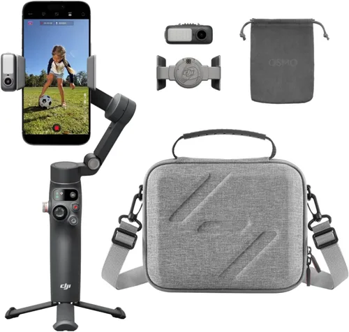 Miniatura 10 de DJI Osmo Mobile 7P Bundle, estabilizador de cardán para iPhone, Android, seguimiento nativo, iluminación, cardán de teléfono de 3 ejes, barra
