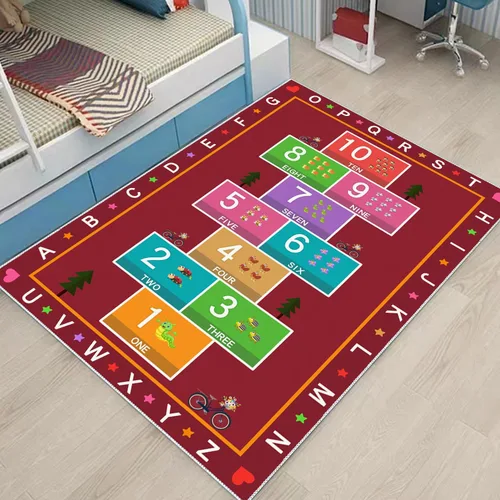 Miniatura 15 de Hopscotch - Alfombra de juego para niños, alfombra educativa del alfabeto ABC, tapete de juego para contar niños para sala de juegos, aula