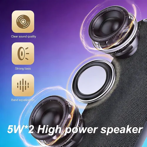 Miniatura 5 de T&G Altavoces Bluetooth, Altavoz Estéreo Inalámbrico Portátil con Luces de Colores, IPX4 Impermeable, Regalos de Elefante Blanco para Adultos