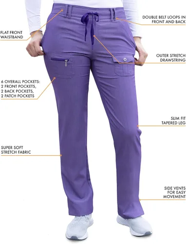 Miniatura 3 de Adar Pro Scrubs para mujer, pantalones de yoga ajustados para piernas