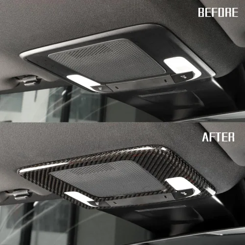 Miniatura 3 de JSWAN Cubierta de Trim de Fibra de Carbono para Luz de Lectura de Coche Compatible con Civic Type R FL5 Typer de 11ª Generación Cubierta de Lámpara