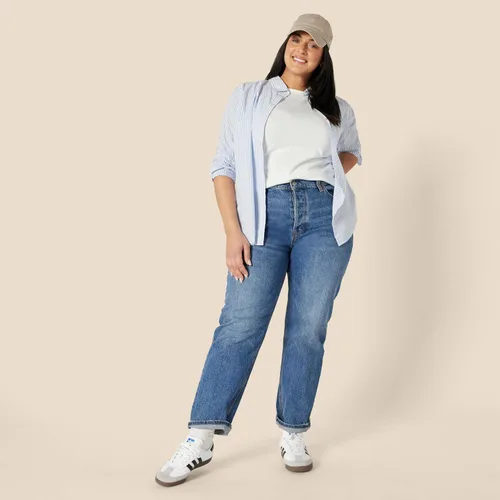 Miniatura 6 de Amazon Essentials Camiseta sin mangas de algodón ajustada para mujer Blanco