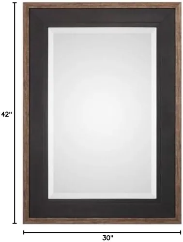 Miniatura 6 de Uttermost Staveley - Espejo de pared rústico negro de 30 x 42 pulgadas