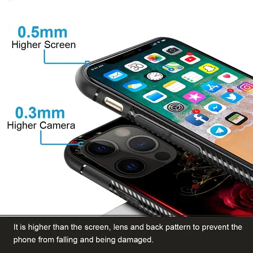 Miniatura 3 de ZHEGAILIAN Funda compatible con iPhone 11 Pro Max, diseño de patrón de policarbonato duro, funda protectora de TPU suave antideslizante para iPhone
