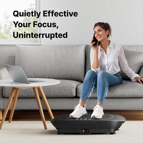 Miniatura 8 de MERACH Vibration Plate Exercise Machine, Curved Vibration Plate for Lymphatic Drainage Weight Loss, Vibrating Plate with Real-Time Calorie Tracking