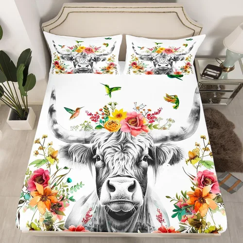 Miniatura 34 de Erosebridal Sábana bajera ajustable con patrón de piedra azul con estampado de mármol azul, juego de ropa de cama líquida trippy para niños, niñas