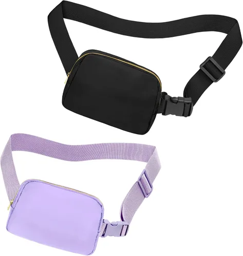 Miniatura 143 de Riñonera cruzada para mujeres y hombres, bolsa para cinturón para senderismo con correa ajustable, riñonera para correr, entrenamiento, deportes