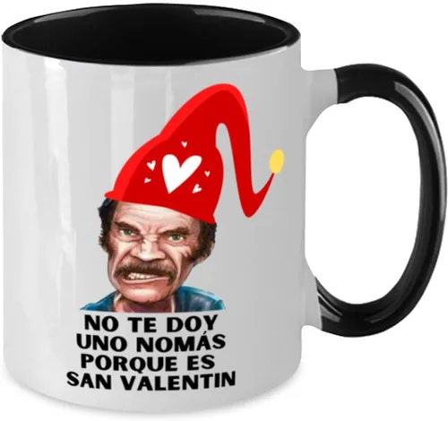 Miniatura 2 de Regalo para san valentín taza de café 2 colores negro y blanco no te doy una nomas