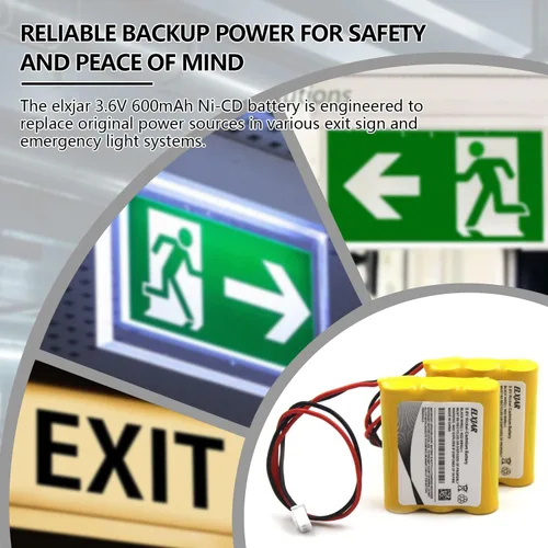 Miniatura 5 de Paquete de 2 baterías de repuesto para PowerSonic A5289-1 OSA107 DISON KRH-15/51 JLEU9 Señal de salida de emergencia (2 unidades)