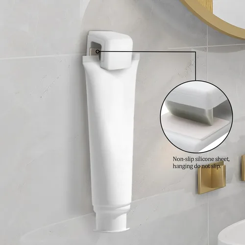 Miniatura 3 de 4 soportes para pasta de dientes, clip de limpiador facial, gancho de pared adhesivo para colgar limpiador, toalla, llavero, soporte de gancho
