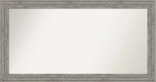 Miniatura 224 de Amanti Art Espejo de pared personalizado no biselado (24.5 x 24.5 pulgadas), marco gris marrón alta, varios tamaños personalizados, espejo de baño