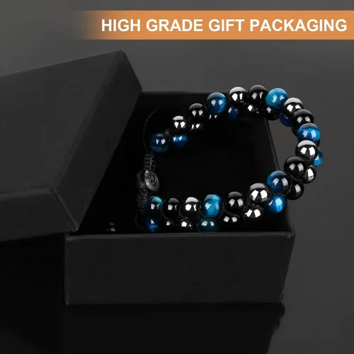 Miniatura 27 de Triple Protection Bracelet, CARPDIM Evil Eye bracelet and Black Obsidian evil eye Beads Bracelet for Men Women Healing Bracelets Bring Good Luck