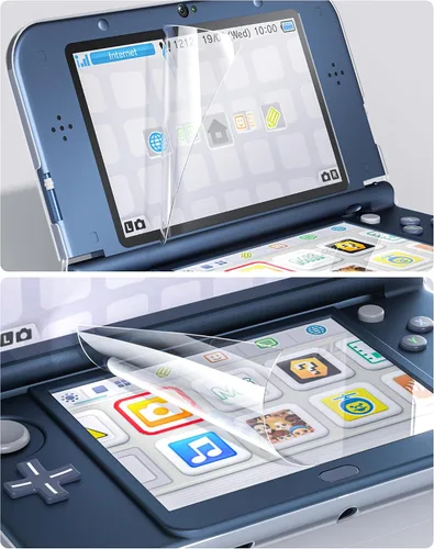 Miniatura 2 de Funda 3DS XL con protector de pantalla 3DS XL, funda rígida transparente con película de PET flexible HD para 3DS XL/LL 2015