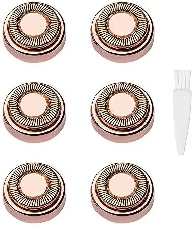 Cabezales de repuesto para removedor de vello facial para mujeres, cuchillas de depilación sin dolor, tacto perfecto y acabado suave, con cepillo de