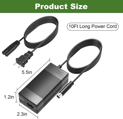 Miniatura 6 de Cargador de 42V 2A para Volpam 36V Batería Compatible con VOLPAM SP06 / SP03 / SP06 GS / SPT7 Cable adaptador de corriente