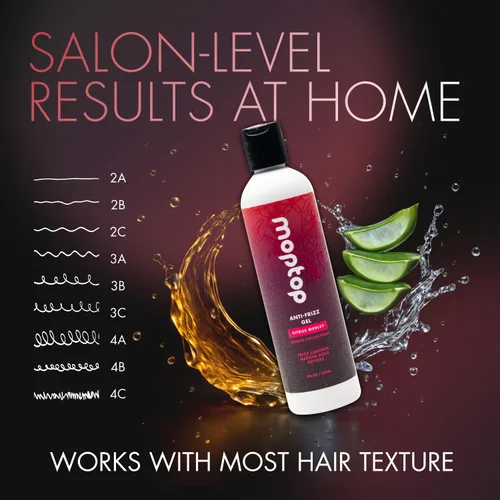 Miniatura 3 de MopTop Gel para el cabello anti encrespamiento de salón – Gel definidor de rizos de calidad de salón para mejorar el cabello ondulado, rizado