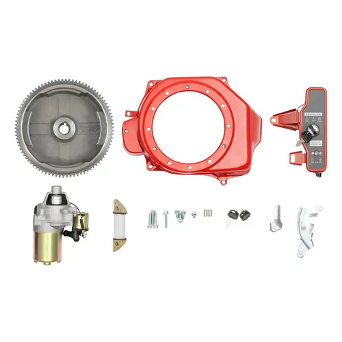 Kit de conversión de arranque eléctrico para motor GX160/GX200 - Motor de arranque de 12 V, volante e interruptor de llave | Kit de motor de