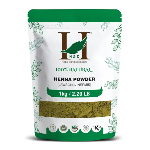 100 % natural Polvo de henna triple tamizado cultivado orgánicamente (Lawsonia Inermis) para el cabello - Paquete a granel, 1 kg (2.20 LB) - Sin