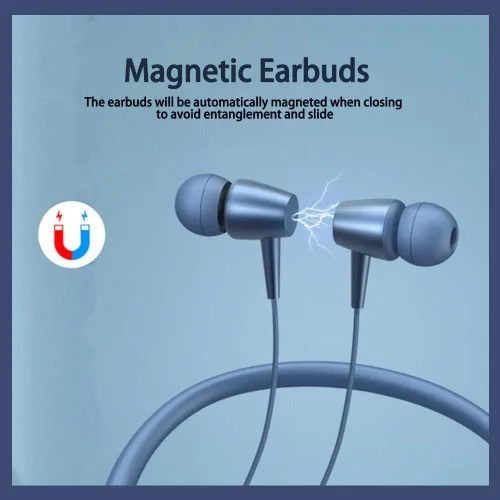 Miniatura 6 de Auriculares Bluetooth inalámbricos Bluetooth 5.0 con banda para el cuello con 20 horas de reproducción, controladores de 0.394 pulgadas, auriculares