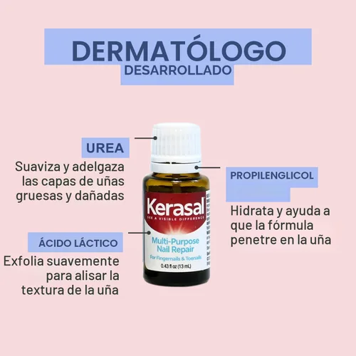 Miniatura 6 de Kerasal - Tratamiento reparador de uñas multiusos, solución para uñas descoloridas y dañadas, 0.43 fl oz