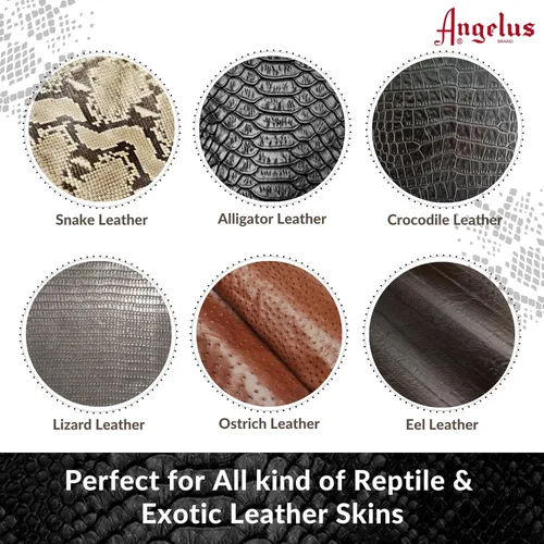 Miniatura 4 de Angelus Acondicionador y limpiador de cuero exótico, 8 onzas – Acondicionador y limpiador profundo de reptiles para zapatos, botas, cinturones