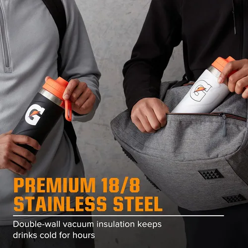 Miniatura 7 de Gatorade Stainless Steel Sport Bottle, Negro