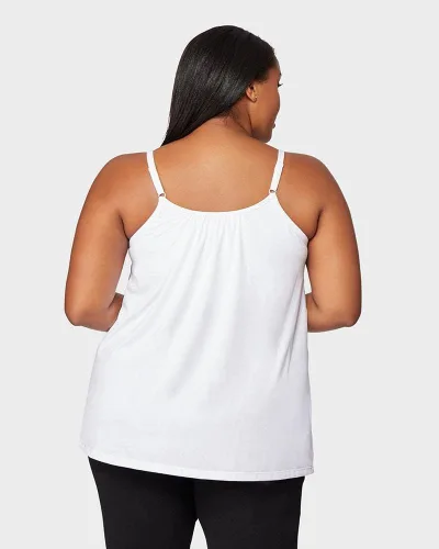 Miniatura 5 de 32 DEGREES Camiseta de tirantes para mujer, drapeada, con copa integrada