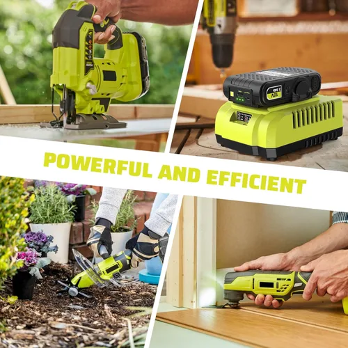 Miniatura 8 de Abeden Reemplazo de 3.0Ah para cargador de batería Ryobi de 18 V y combo de batería con puerto USB, compatible con herramientas eléctricas