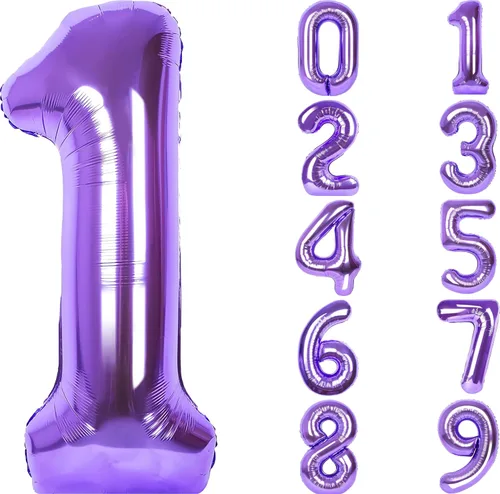 Miniatura 33 de SINBEE Globo dorado del número 10, papel de aluminio Mylar de 40 pulgadas, decoración de fiesta reutilizable para cumpleaños, aniversario, Oro