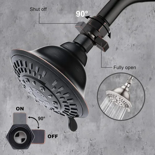 Miniatura 4 de BRIGHT SHOWERS Válvula de control de flujo de agua, válvula de agua de cabezal de ducha de latón con palanca de manija, regulador de flujo volumen