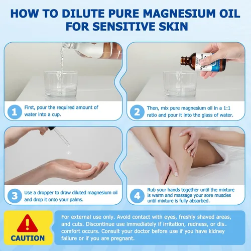 Miniatura 7 de Spray de aceite de magnesio puro, aceite de magnesio para pies, spray tópico de magnesio para pies, aceite corporal de magnesio, botella de vidrio